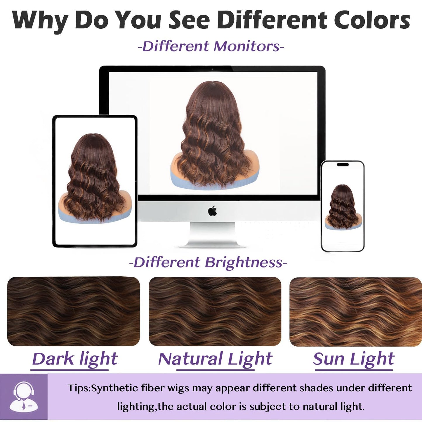 ENTRANCED STYLES Short Curly Wavy Wigs with Bangs Brown Highlight Wigs for Women Shoulder Length 14inch Bob Wigs Synthetic Heat Resistant Hair for Daily Party Use