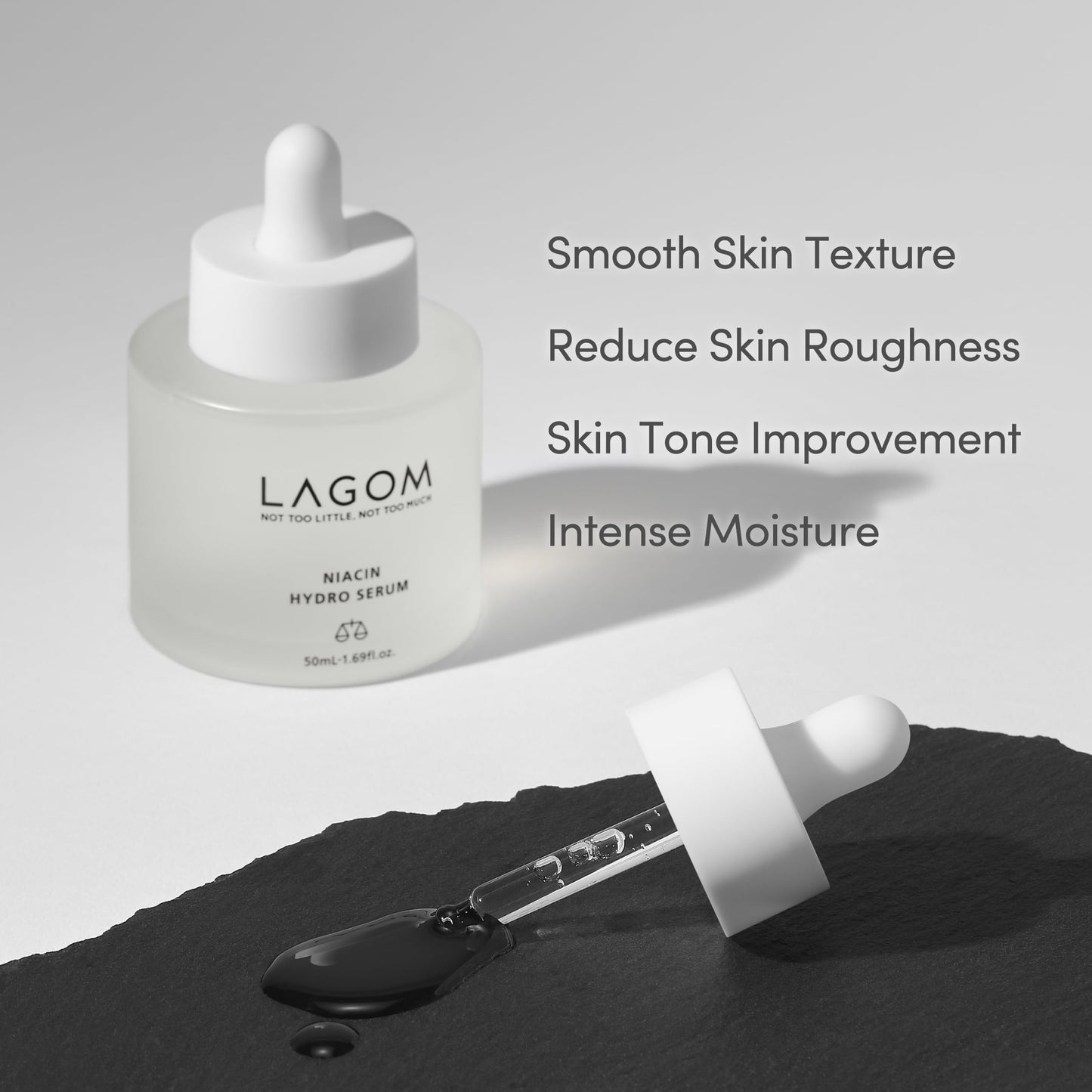 LAGOM Niacin Hydro Serum, 5% Niacinamide, Pore Care, Dull Skin, Intense Moisturizing & Brightening, Korean Skincare, Irritation-Tested, 1.69 Fl Oz