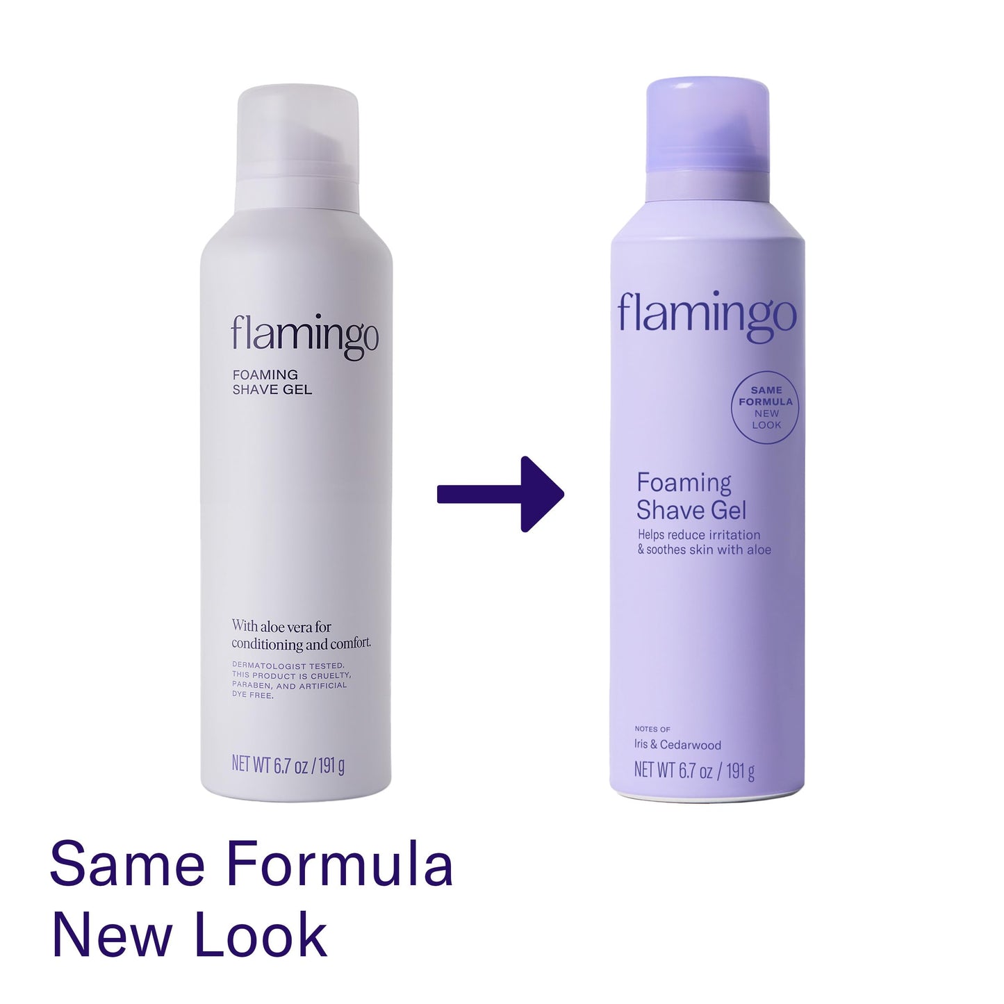 Flamingo Shaving Gel for Women, Foaming Gel with Aloe Vera, 6.7oz, 3ct