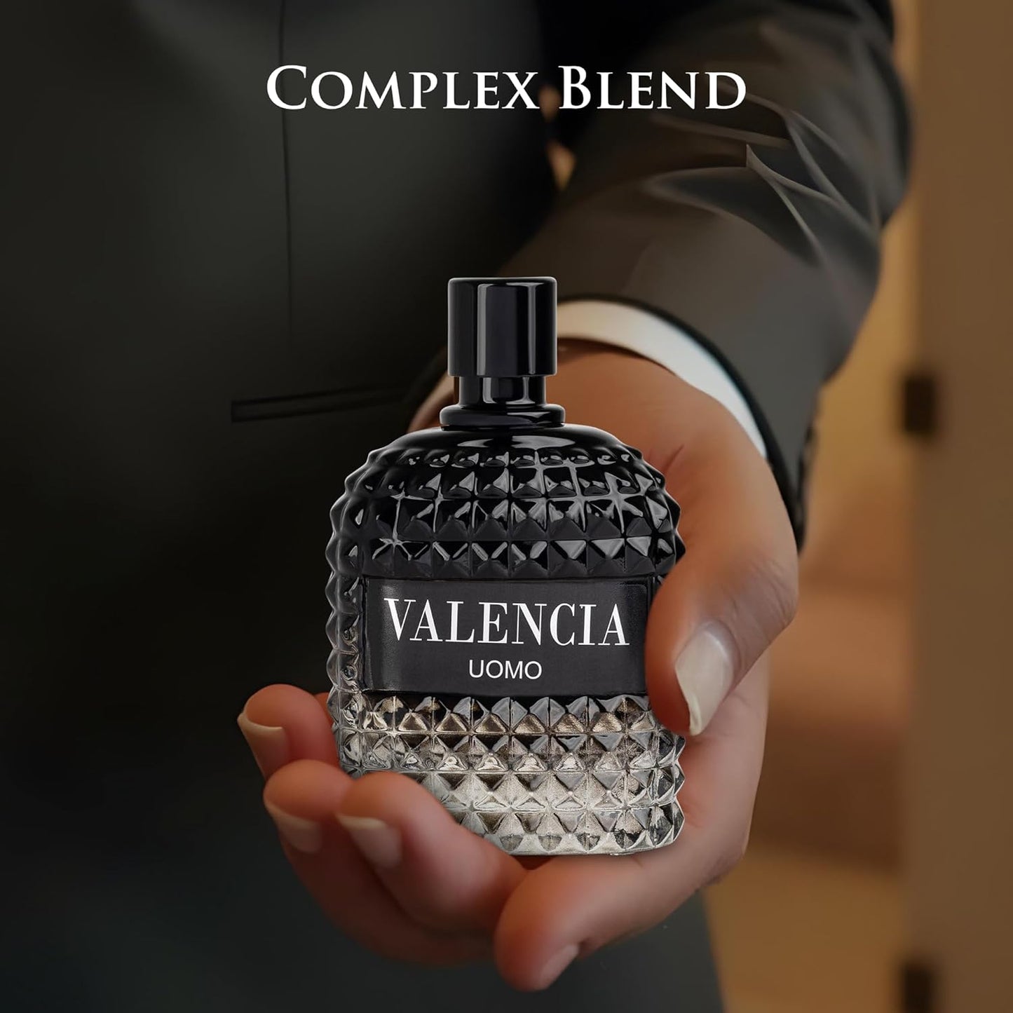 Valencia UOMO Eau De Parfum for Men - Woody Aromatic Fragrance with Floral & Mineral Notes | 100ml Bottle