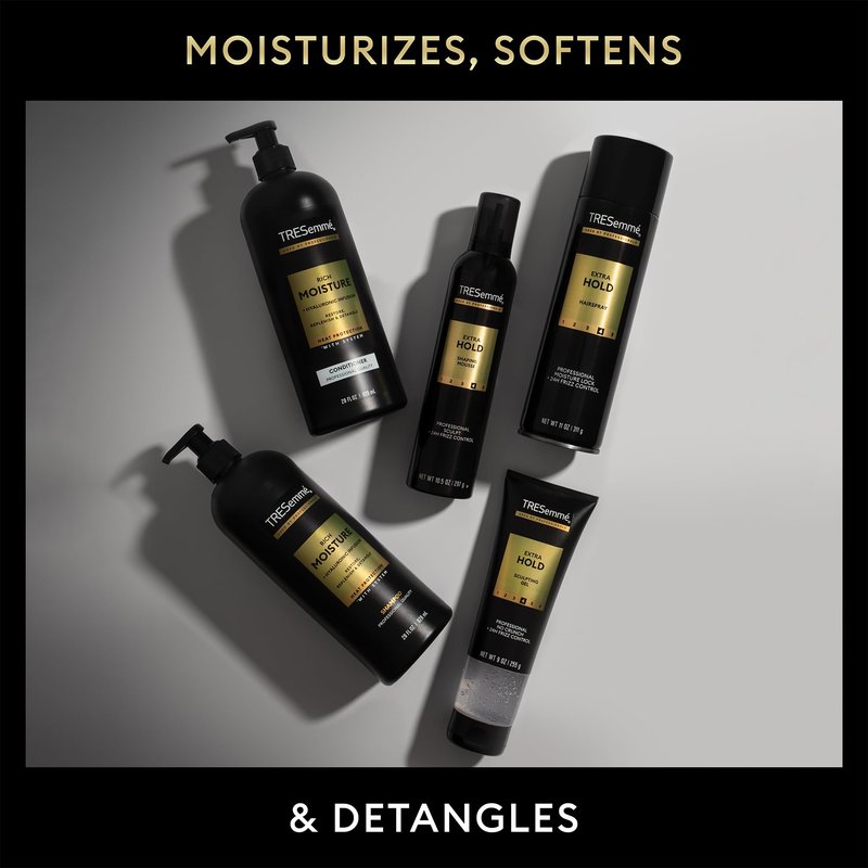 TRESemmé Shaping Mousse, Travel-Size, Extra Hold 12-Pack – Moisturizing Hair Mousse for Sculpting, 24H Frizz Control, 2 Oz Ea