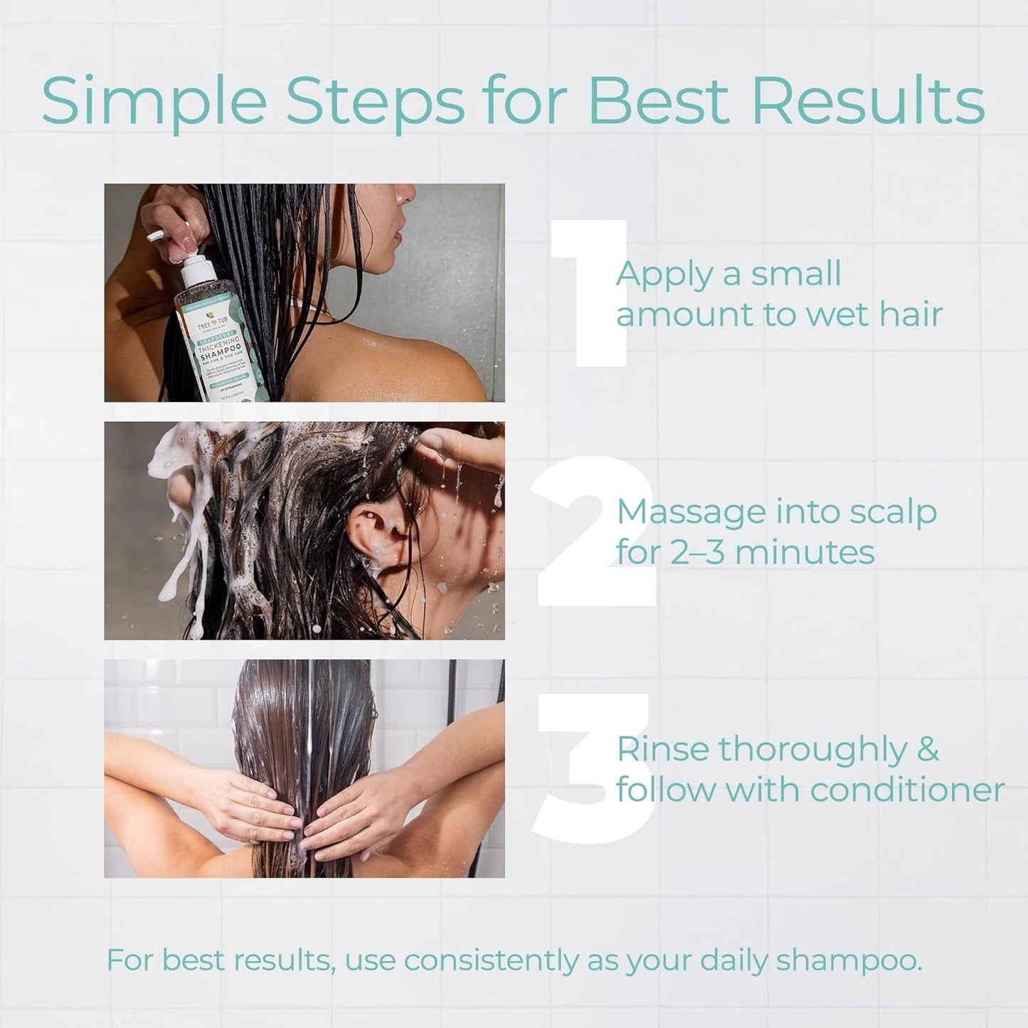 Biotin Fine Hair Thickening Shampoo - Sulfate-Free Argan Oil Formula for Fuller Volume | Gentle for Women & Men