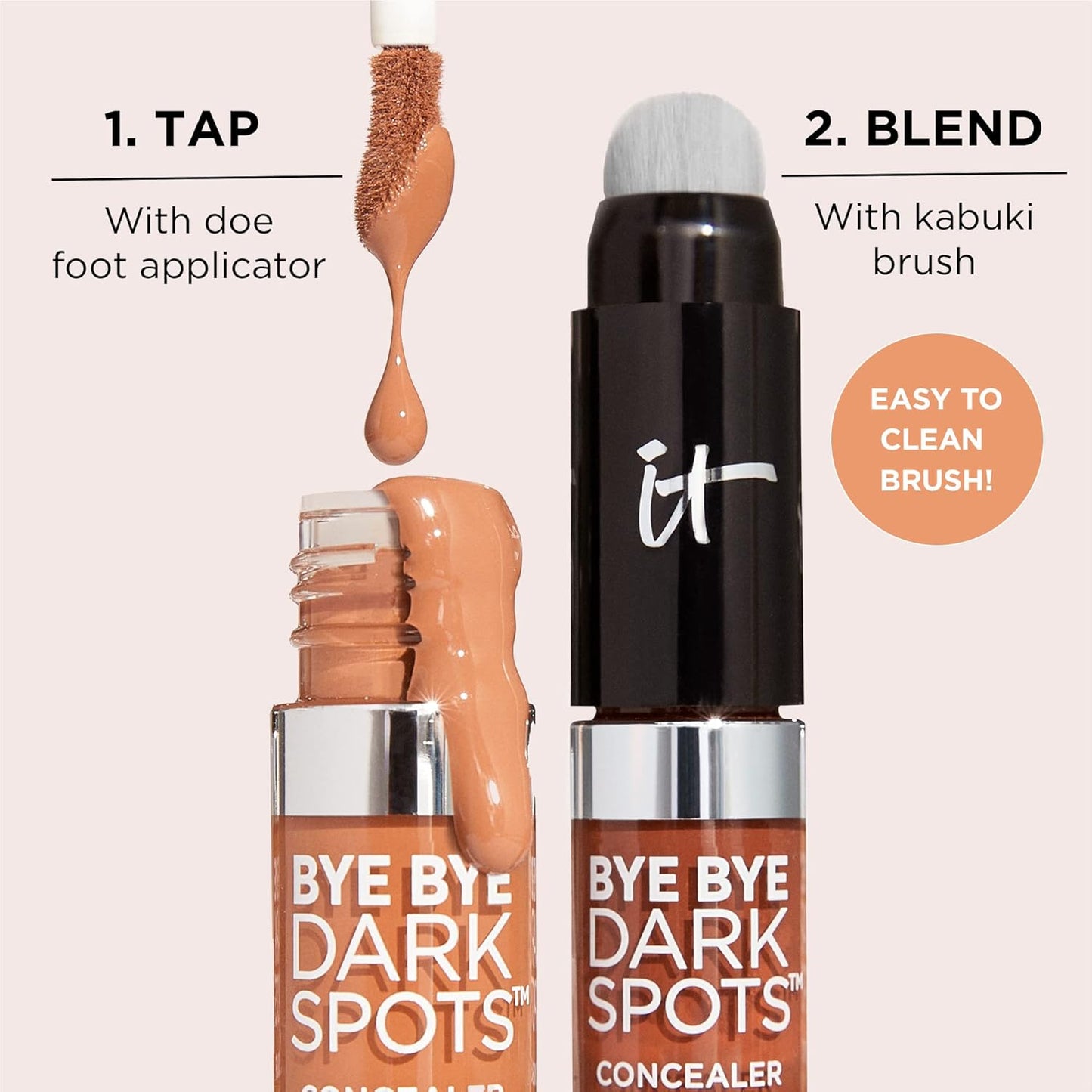 IT Cosmetics Bye Bye Dark Spots Concealer | Brightening Serum with 2% Niacinamide & Hyaluronic Acid - Medium Coverage, Natural Finish - 0.22 fl oz