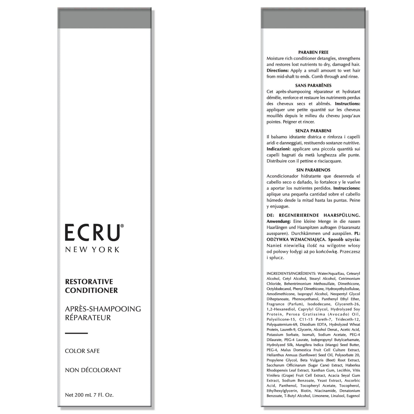 ECRU New York Restorative Conditioner, Moisturizing Hair Conditioner for Women or Men, 7oz