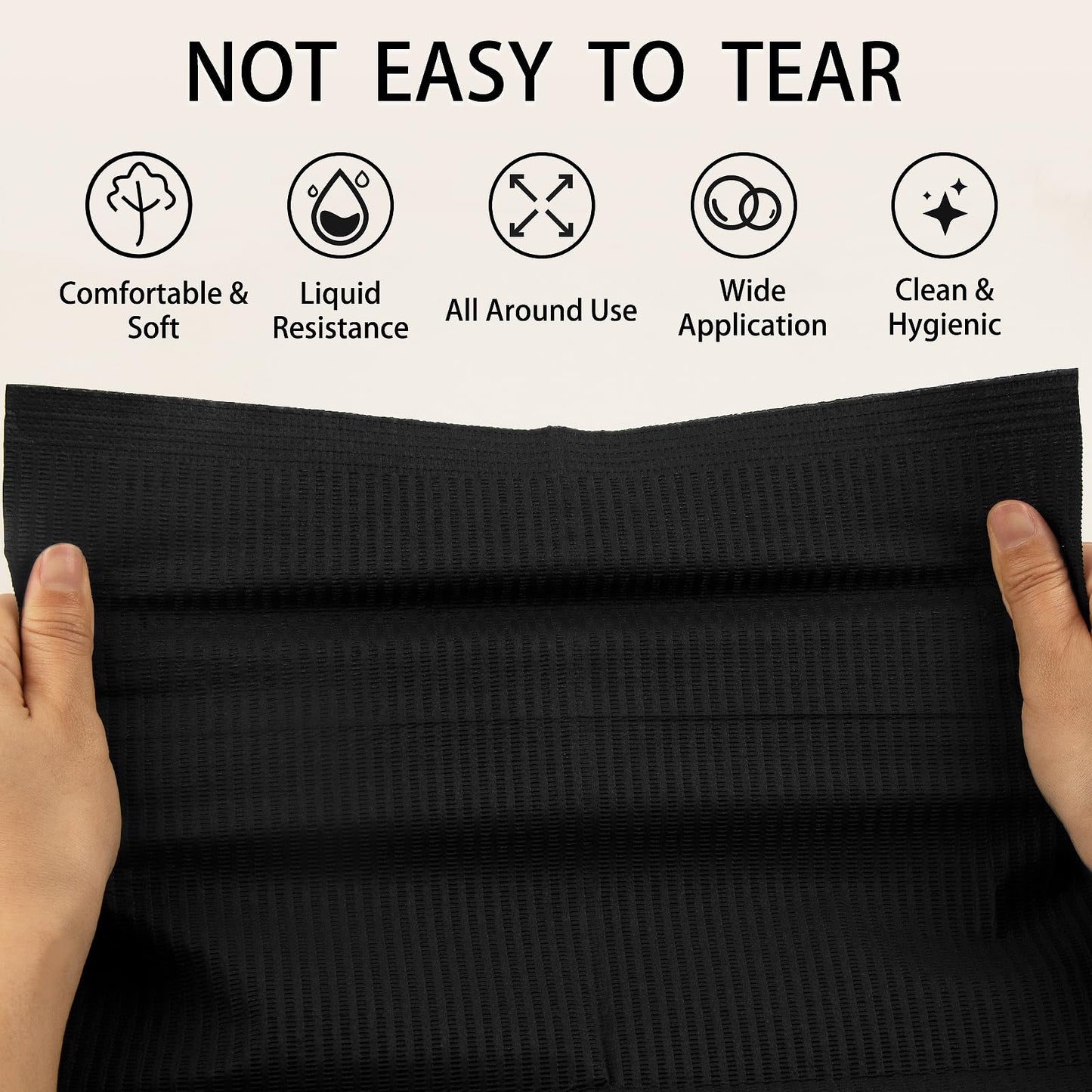 490pcs Disposable Nail Mats Foldable Nail Paper Towels, Table Acrylic Nail Practice Sheet, 3 Ply Waterproof Clean Nail Table Practice Mat for Salon Manicure Tattoo,Nail Art Accessories 13"x18" (Black)