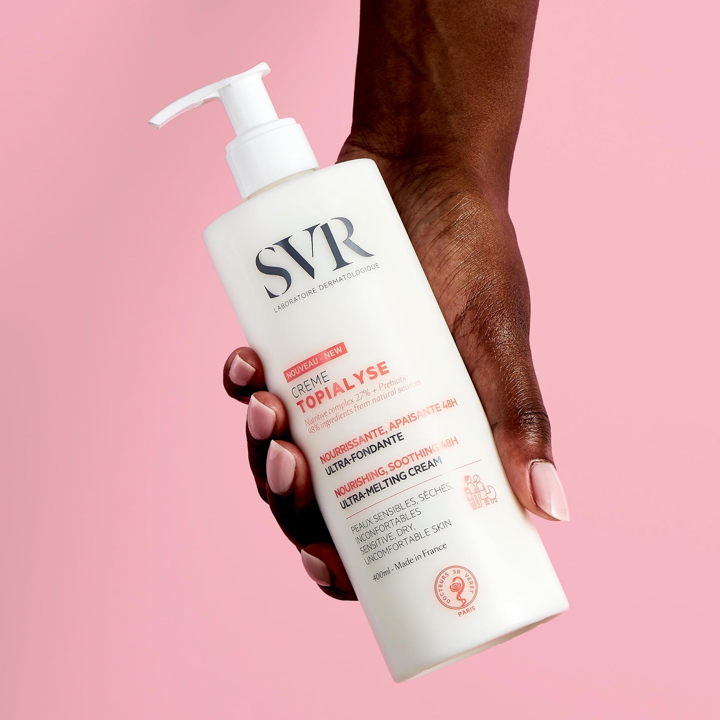 SVR - Topialyse Cream - For Sensitive Skin Relief - Gentle Body & Face Moisturizer for Dry Skin - Restores the Skin Barrier - Provides 48-Hour Hydration - Dermatologically Tested - 13.5 fl.oz