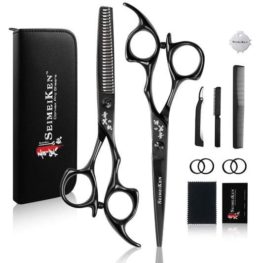 Professional Hair Scissors, 6" Japanese 440C Hair Cutting & Thinning Shears