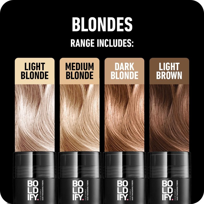Boldify Hair Fibers Sample Kit | Thinning Hair Solution for Fuller, Thicker Look - 14 Shades Available