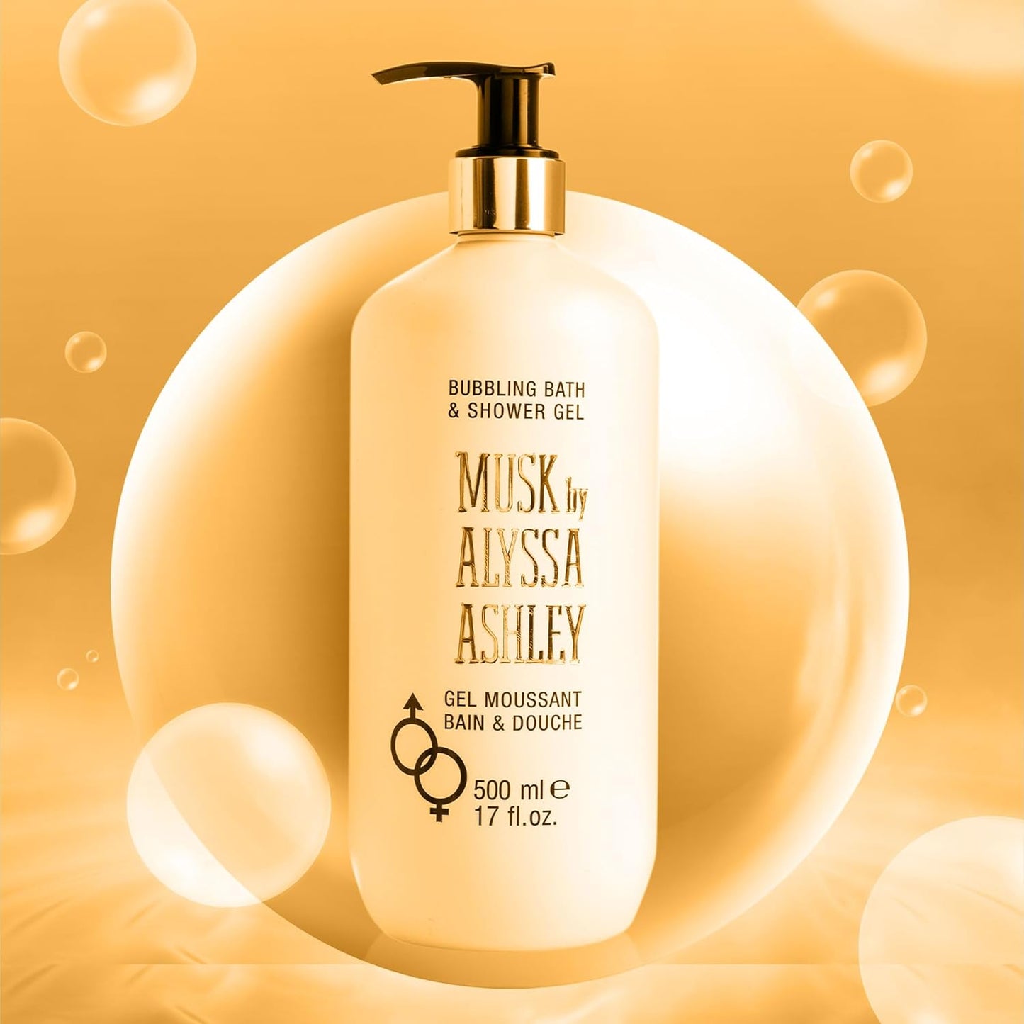 Alyssa Ashley Musk Bubbling Bath & Shower Gel - Unisex 16.9 oz Moisturizing Formula