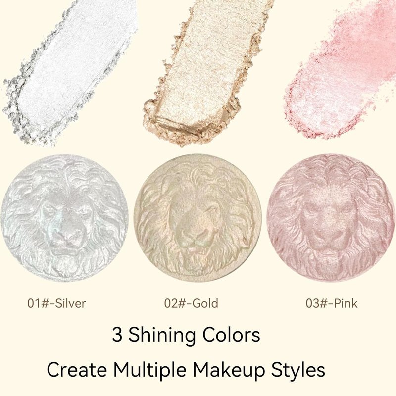 K'APEINE Highlighter Makeup Palette - Pearl Shimmer & Glitter Finish | Smooth Baked Highlighter Kit