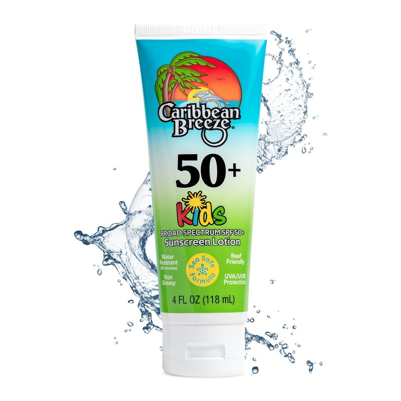 Coral Reef Safe Sunscreen SPF 30 Suntan Lotion, Mango Lime Scented Vacation Sunscreen, Reef-Safe Sunblock for Face & Body, Eco-Friendly, Water Resistant (80 Minutes), 4 Oz (120 mL) by Caribbean Breeze