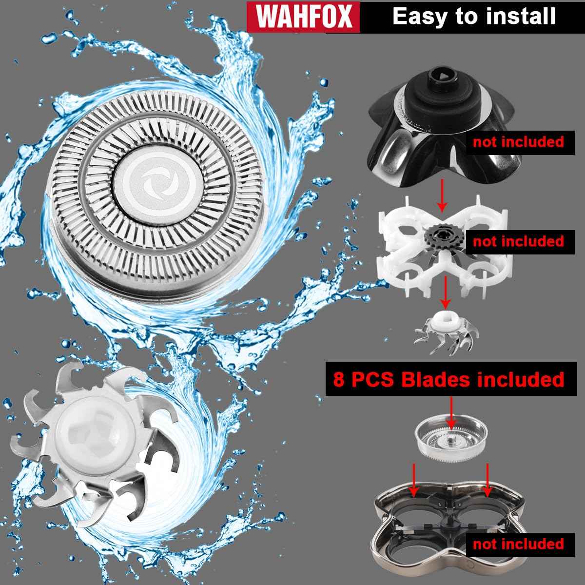 8 pcs Shaver Replacement Blades for Skull Shaver Pitbull Replacement Blades for Carver Pitbull Gold PRO/Platinum PRO/Silver PRO Pitbull Gold Replacement Heads…