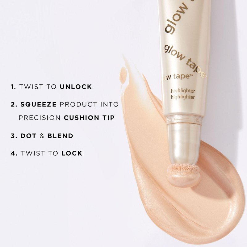 tarte glow tape highlighter – Illuminating Makeup with Lightweight Buildable Mineral Pigments & Shea Butter, Vegan & Cruelty-Free, full size, pearl glow