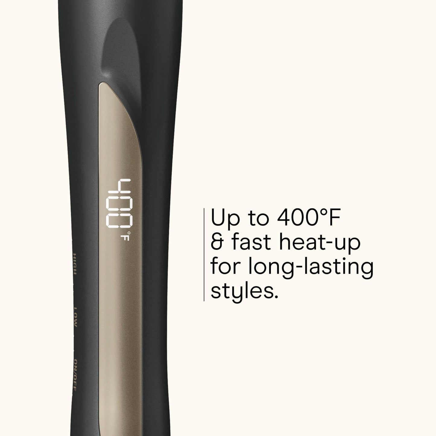 INFINITIPRO BY CONAIR Tourmaline Ceramic 1-Inch Curling Wand, 1-Inch Barrel Produces Flawless Waves, Hair Wand for Use on Short, Medium, and Long Hair, Dark Gray