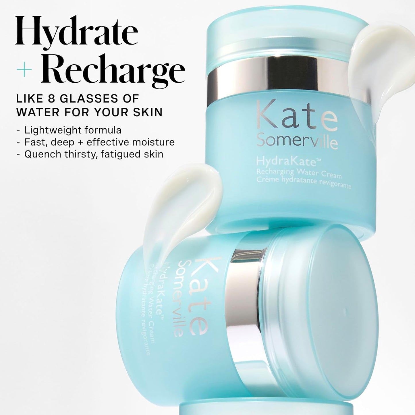 Kate Somerville HydraKate Recharging Water Cream - Hydrating Facial Moisturizer for Dry, Tired Skin | 1.7 Fl Oz