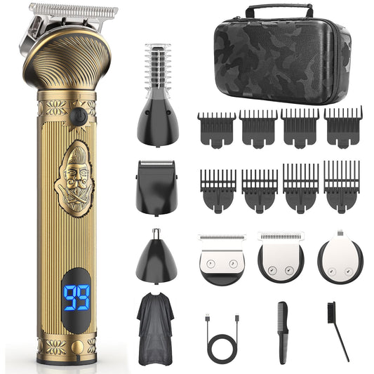 REHOYO Beard Trimmer for Men, Travel Electric Shavers for Men with Case, Cordless Hair Clipper, Mens Grooming Kit for Mustache Body Nose Face - 180 Mins Shaving, Gifts for Him & Father