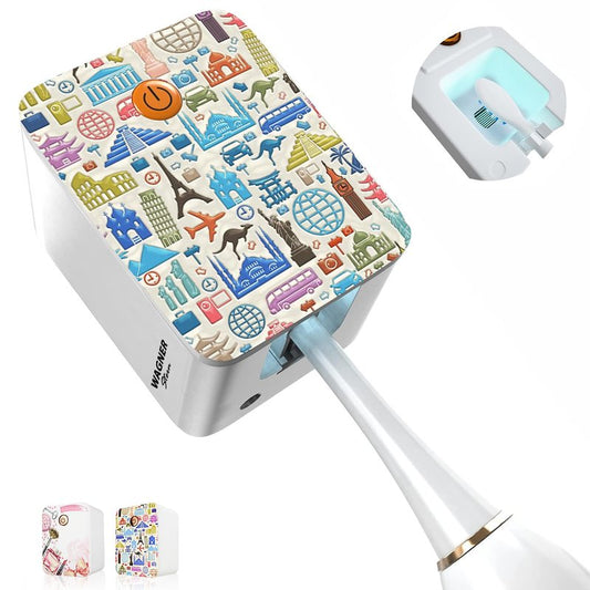Wagner & Stern UV Toothbrush Sanitizer. Rechargeable Battery, 3D Design, Compatible with All Brush Heads.