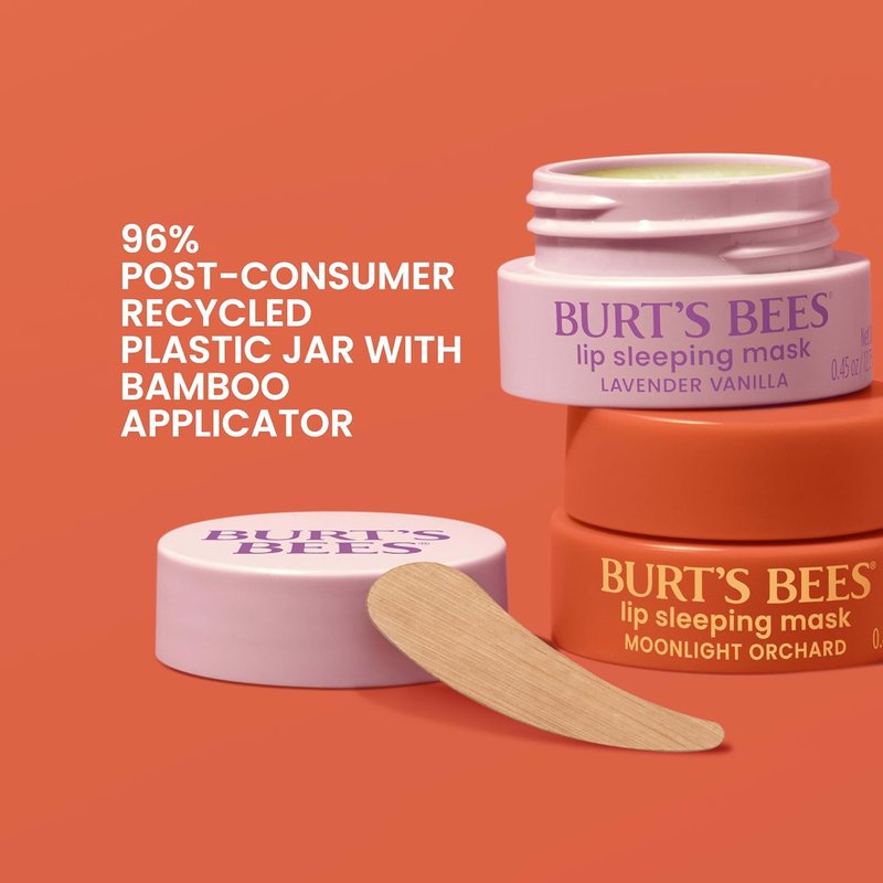 Burt's Bees Lip Sleeping Mask - Hydrating Overnight Treatment with Hyaluronic Acid & Squalane | 0.45 oz