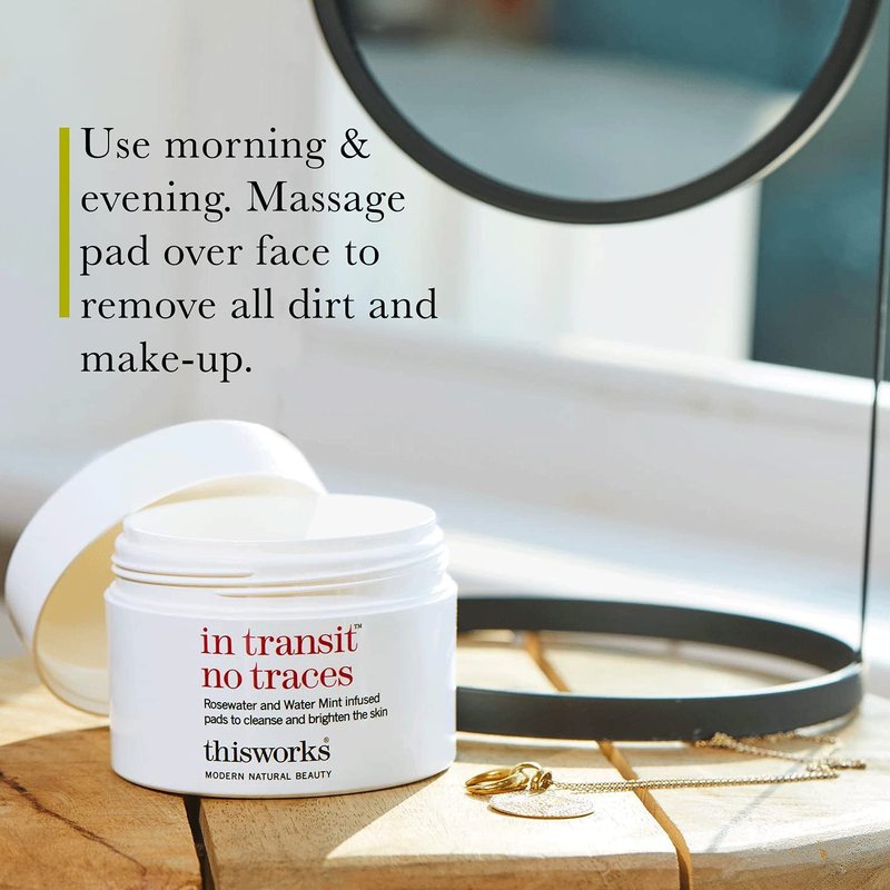 Rosewater & Mint Facial Cleansing Pads - Gently Removes Make-Up & Dirt | 60 Pads