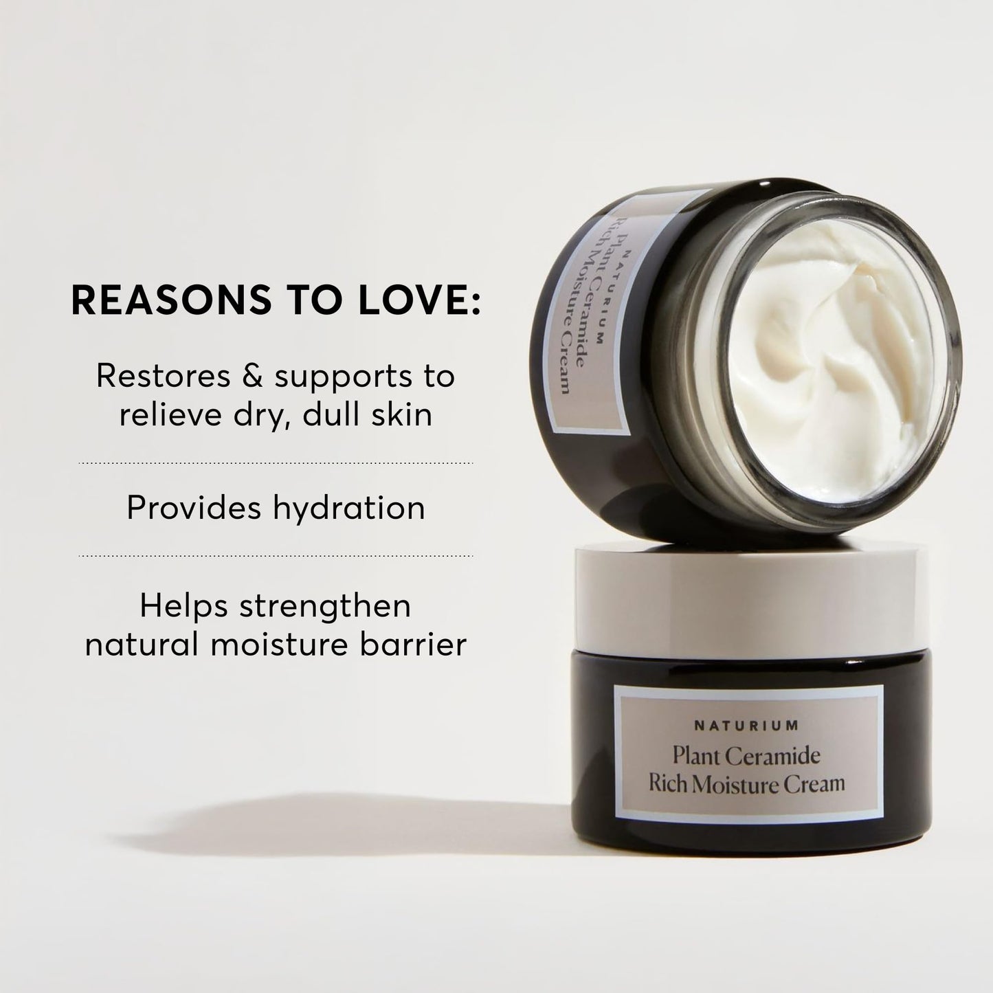 Naturium Plant Ceramide Rich Moisture Cream, Hydrating & Anti-Aging Skincare, 1.7 oz