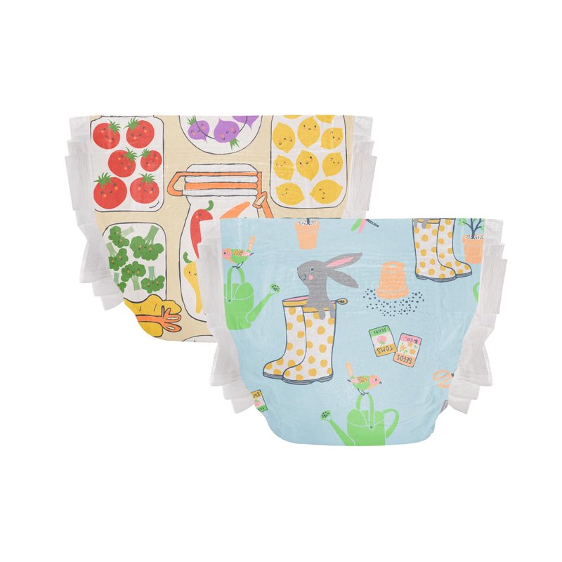 The Honest Company Comfort Dry Disposable Diapers for Sensitive Skin, Hypoallergenic, Fragrance-Free, Spring '25 Seasonal Prints, Club Box, Size 4 (22-37 lbs), 54 Count