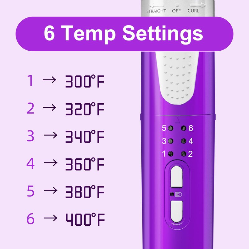 BERTA 2 in 1 Flat Iron Professional Hair Straightener & Curler Iron,Ceramic 1 Inch Curling Iron,Fast Heating Curling Wand Adjustable Temp for All Hair Types