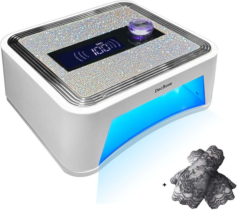 UV LED Nail Lamp - Cordless 120W Rechargeable Gel Nail Dryer with Timer | Portable Rhinestone Curing Light for Nail Art Enthusiasts
