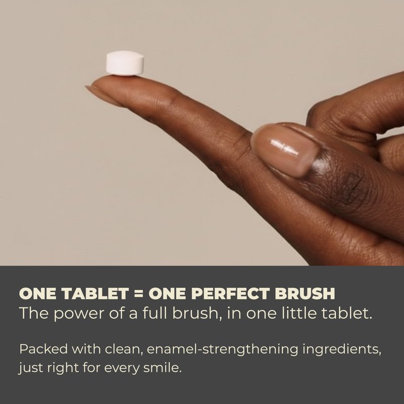 Tidalove Cool Mint Fluoride-Free Toothpaste Tablets with Nano Hydroxyapatite | Natural Whitening, Enamel Strengthening, Plastic-Free & Travel-Friendly (4 Month Refill)