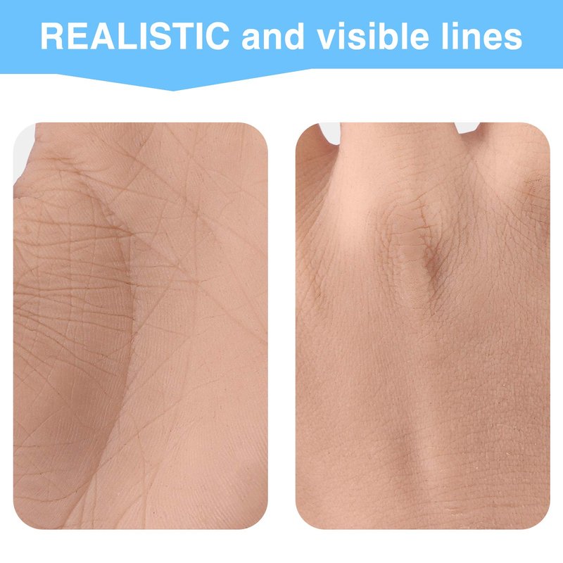 Medarchitect Silicone Fake Hand Tattoo Practice Hand, Life Sized Fake Skin Model - Durable Ideal for Tattoo Training Education Beginners and Pros to Practice Tattoo Skills (Man Left Hand)