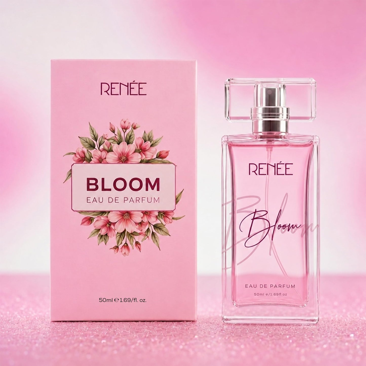 RENEE Eau De Parfum Bloom 50Ml| Premium Long Lasting Luxury Perfume Liquid| Notes Of Almond, Unisex Adult, Scent For All Occasions