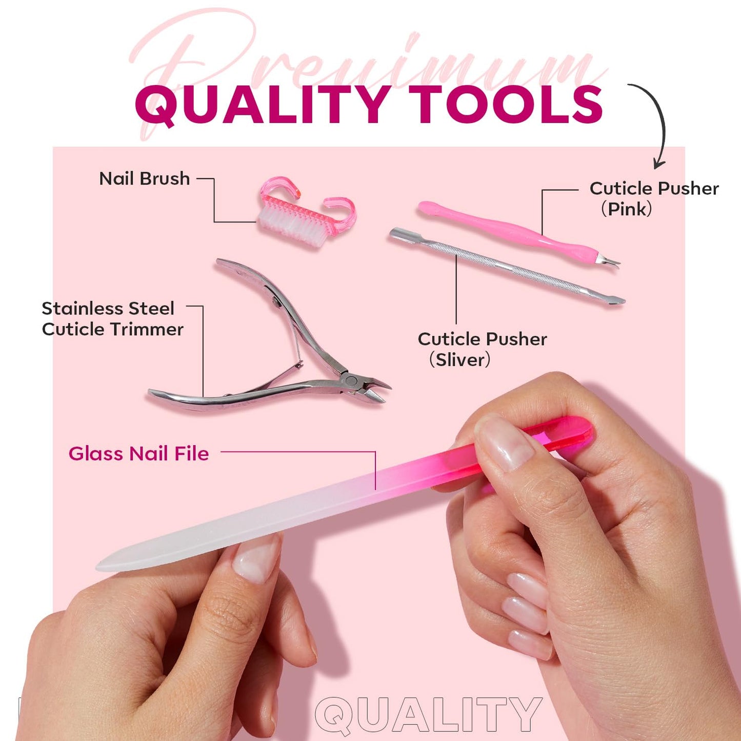 Modelones Cuticle Remover Kit Cuticle Remover Liquid & Cuticle Oil Pen Nail Kit w/Cuticle Trimmer Nail Stuff & File Cuticle Pusher & Nippers Manicure Kit for Women Nail Tools Manicure Set Nail Care