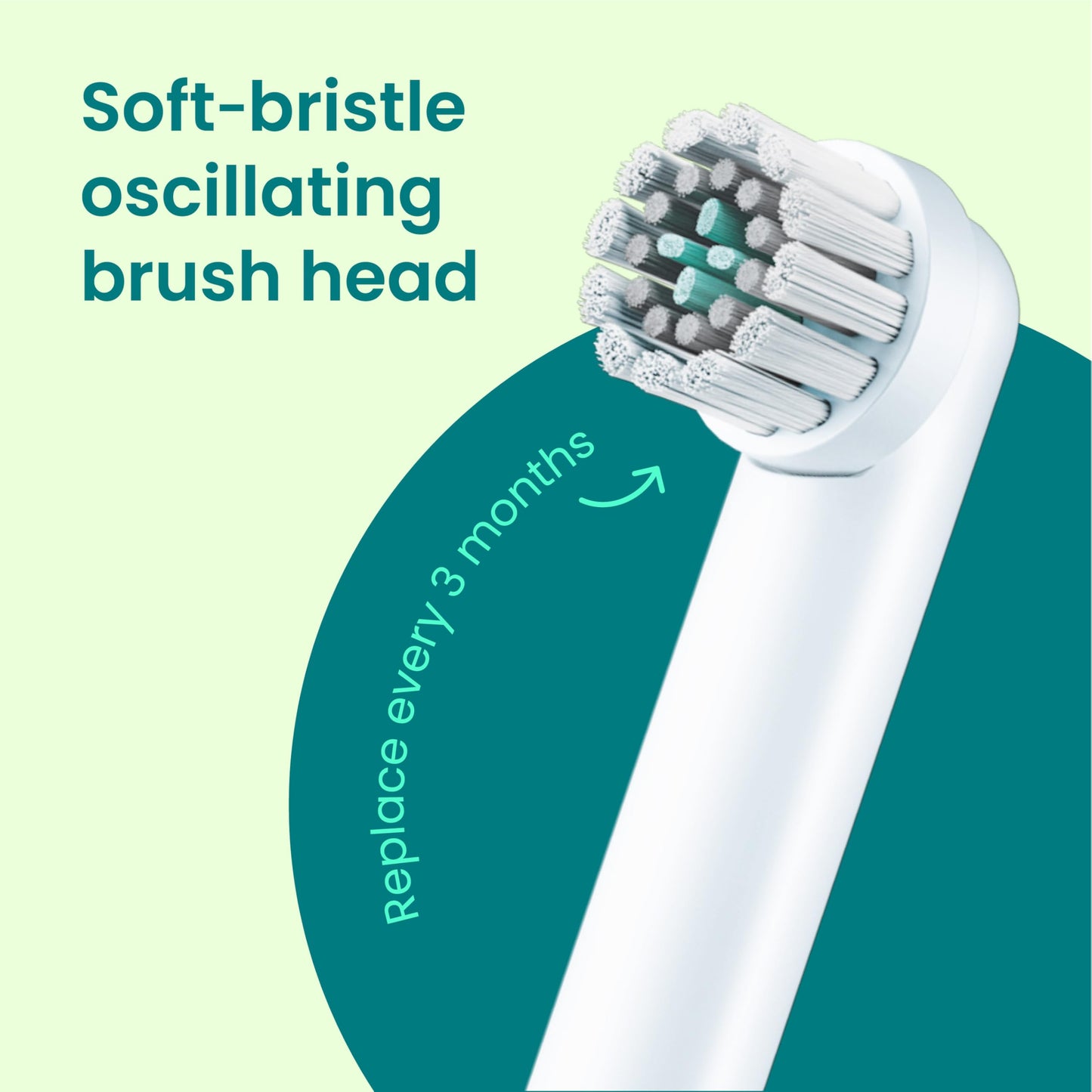 quip Rev Oscillating Electric Toothbrush Heads - 4 Pack - Verified quip Brush Head Refills for Oscillating Toothbrushes - Soft Bristles, Dual-Length, Compact - Last 3 Months Each - White