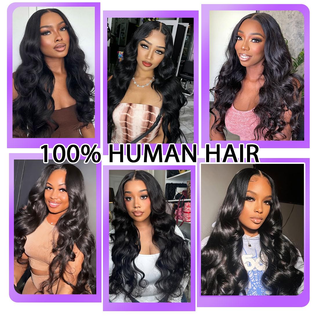 Human Hair Bundles 12A Body Wave Bundles Human Hair 20 Inch 100% Unprocessed Brazilian Virgin Weave 1 Bundle Quick Weave Wet and Wavy Real Human Hair Extensions Natural Black for Women