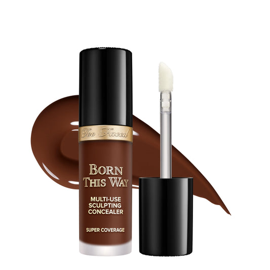 Too Faced Born This Way Super Coverage Multi-Use Concealer | Full-Coverage Hydrating Concealer for Dark Circles & Blemishes with Natural Finish | Hyaluronic Acid & Coconut Water, Sable, 0.45 Fl Oz