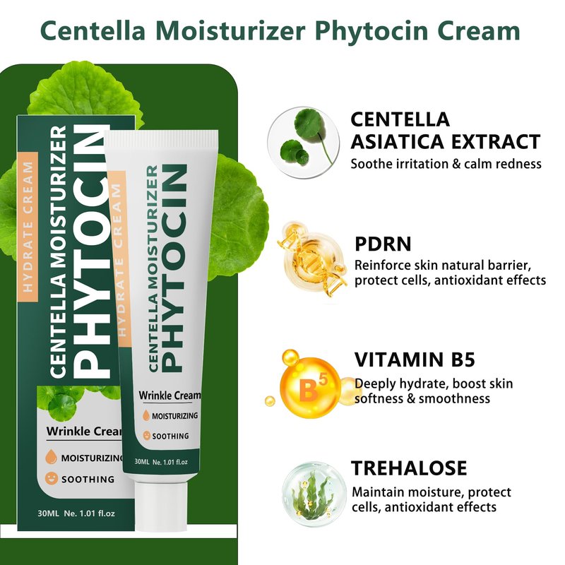 YAMFIUY Centella Moisturizer Phytocin Cream - Phytocin Cream, Moisturizer & Hydration, Improve Roughness, Smooth Skin, For Sensitive Skin with Natural Centella Asiatica Extract 2pcs