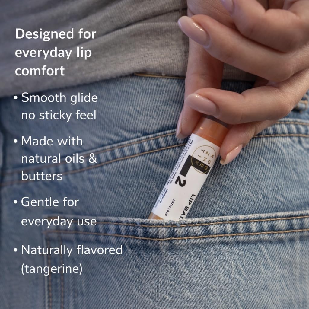 Tangerine Lip Balm | 100% Natural Lip Moisturizing Care with Shea Butter, Cocoa Butter, Beeswax & Almond Oil | Hydrating Repair Formula for Soft, Smooth & Healthy Lips | L2 KØØZMETIK