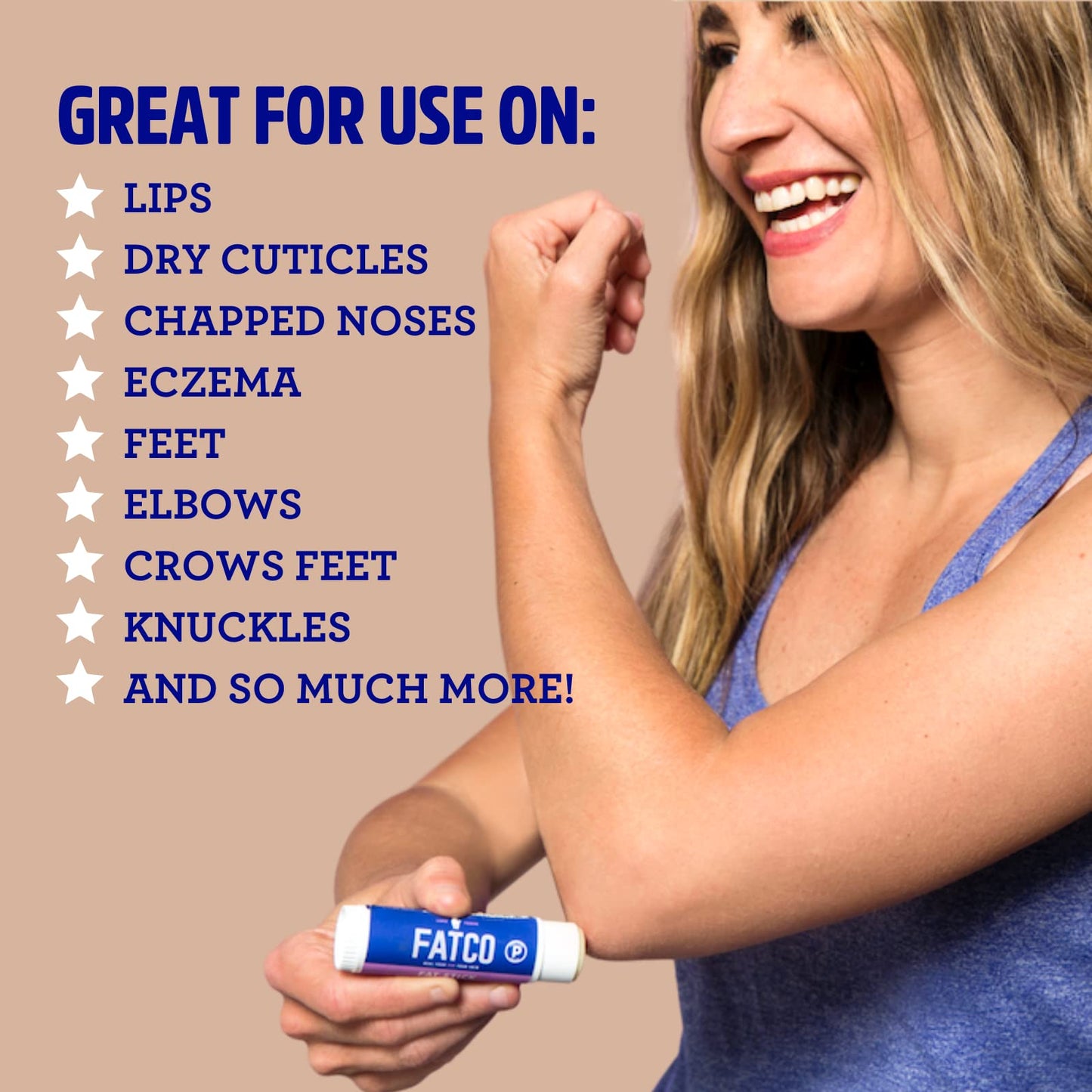 FATCO Fat Stick and All Purpose Moisturizing Stick for Dry Areas on your Face, Lips, and Body - Vanilla + Coffee (2-Pack)