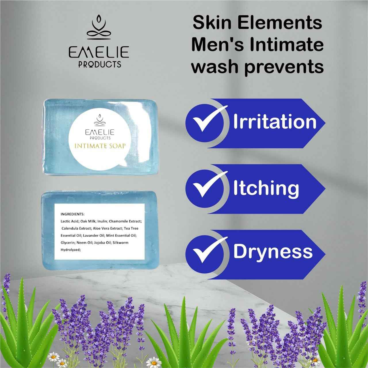 Men’s Intimate Wash (2 Pieces x 100g ) – pH Balanced Foaming Soap for Daily Hygiene – Gentle Genital Cleanser for Odor Control & Freshness – Natural Ingredients Formula for Sensitive Skin