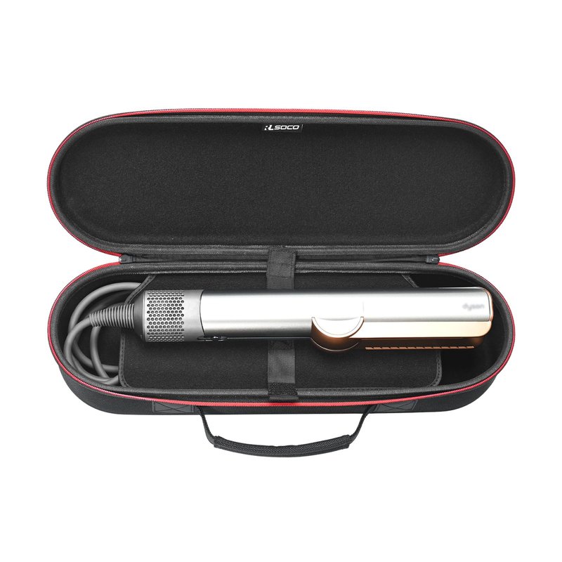 RLSOCO Travel Case for Dyson Airstrait Straightener/Corrale Hair Straightener | Compact Design with YKK Zipper & Scratch Protection (Black)