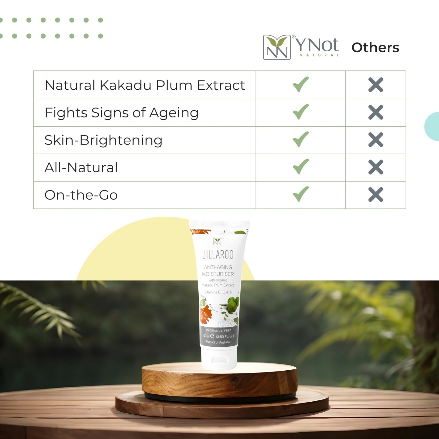 Y-Not Natural Vitamin C Anti-Aging Face Moisturizer, Kakadu Plum 3.53 oz