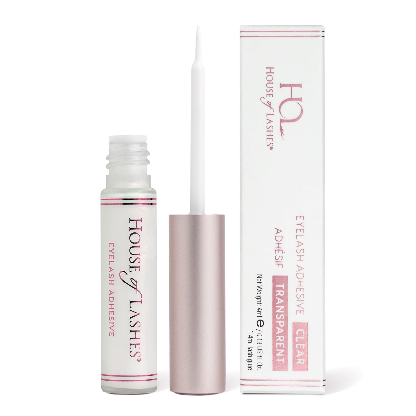 House of Lashes Eyelash Glue - Latex-Free formual for Sensitive Eyes - Effective for All Day Wear Clear Lash Glue for Strip Lashes, 2 Count