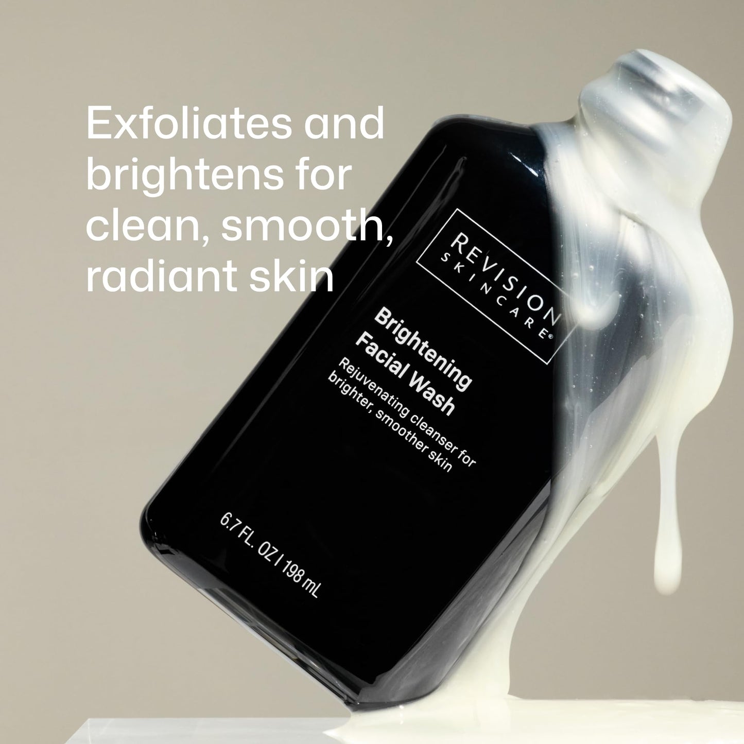 Revision Skincare Brightening Facial Wash, Exfoliating Face Cleanser with Vitamin C and Vitamin E, 6.7 fl oz
