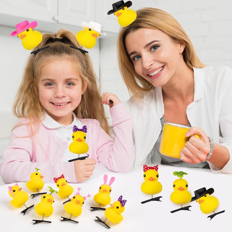 Cute Duck Hair Clips - 36 Pcs Colorful Rave Accessories for Festivals | Party Props