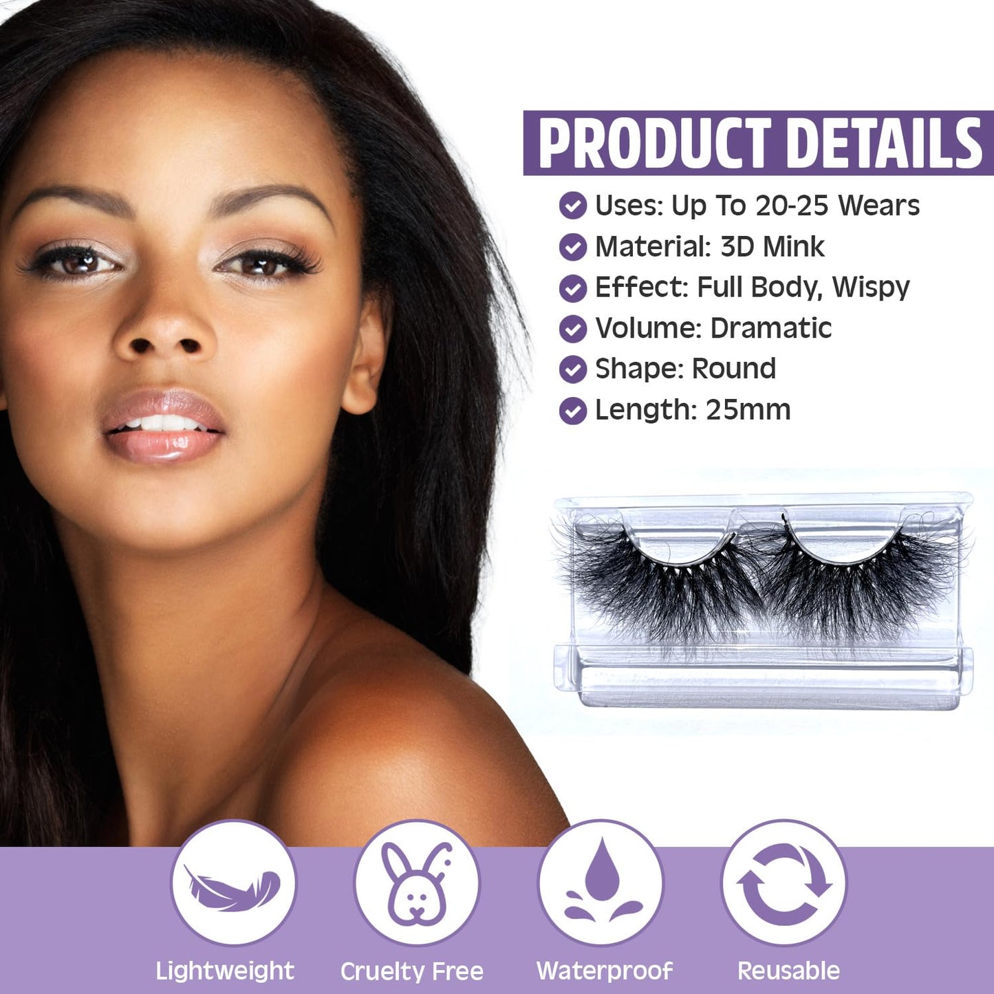 Neeko Minks Eye Lashes Hand-crafted Cruelty-free 100% minks suitable for various ethnicities and eye shapes (Diya)