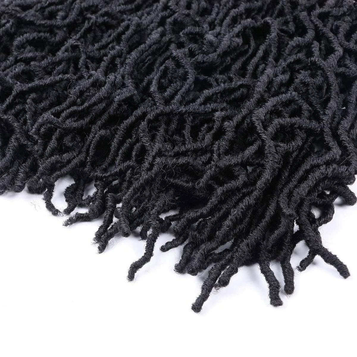 8 Packs Soft Locs Crochet Hair Pre Looped 24 Inch Faux Locs Crochet Braids for Butterfly Locs Synthetic Hair For Black Women (1B, 24 Inch (Pack of 8))
