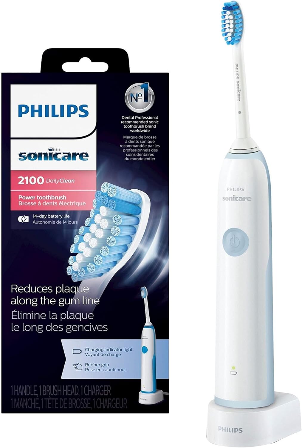 Philips Sonicare Electric Toothbrush - 2 Series Plaque Control, Rechargeable | HX6211