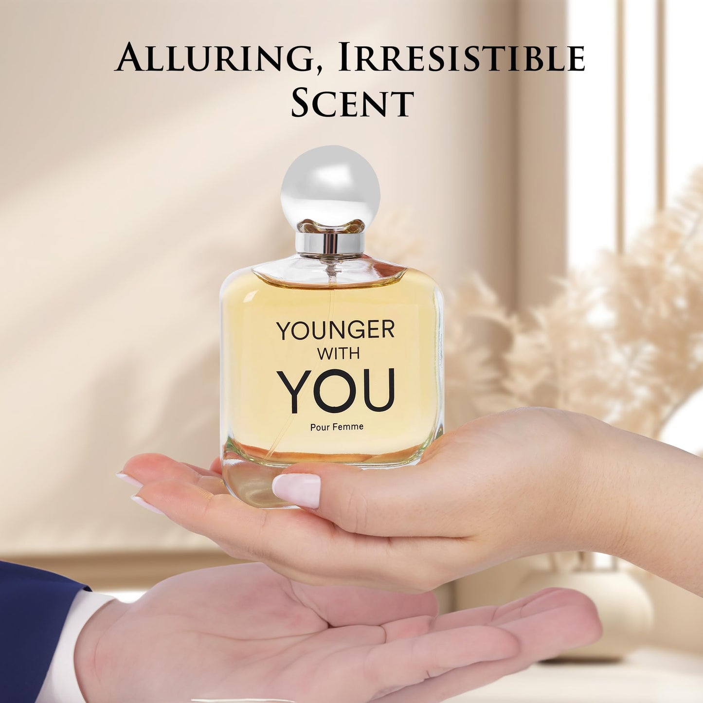 Younger With You for Women Eau De Parfum – Floral & Fruity Scent – Rose & Vanilla Base – Raspberry & Neroli Top – Natural, Mild, Paraben-Free, Vegan & Cruelty-Free – Elegant 100ml Bottle