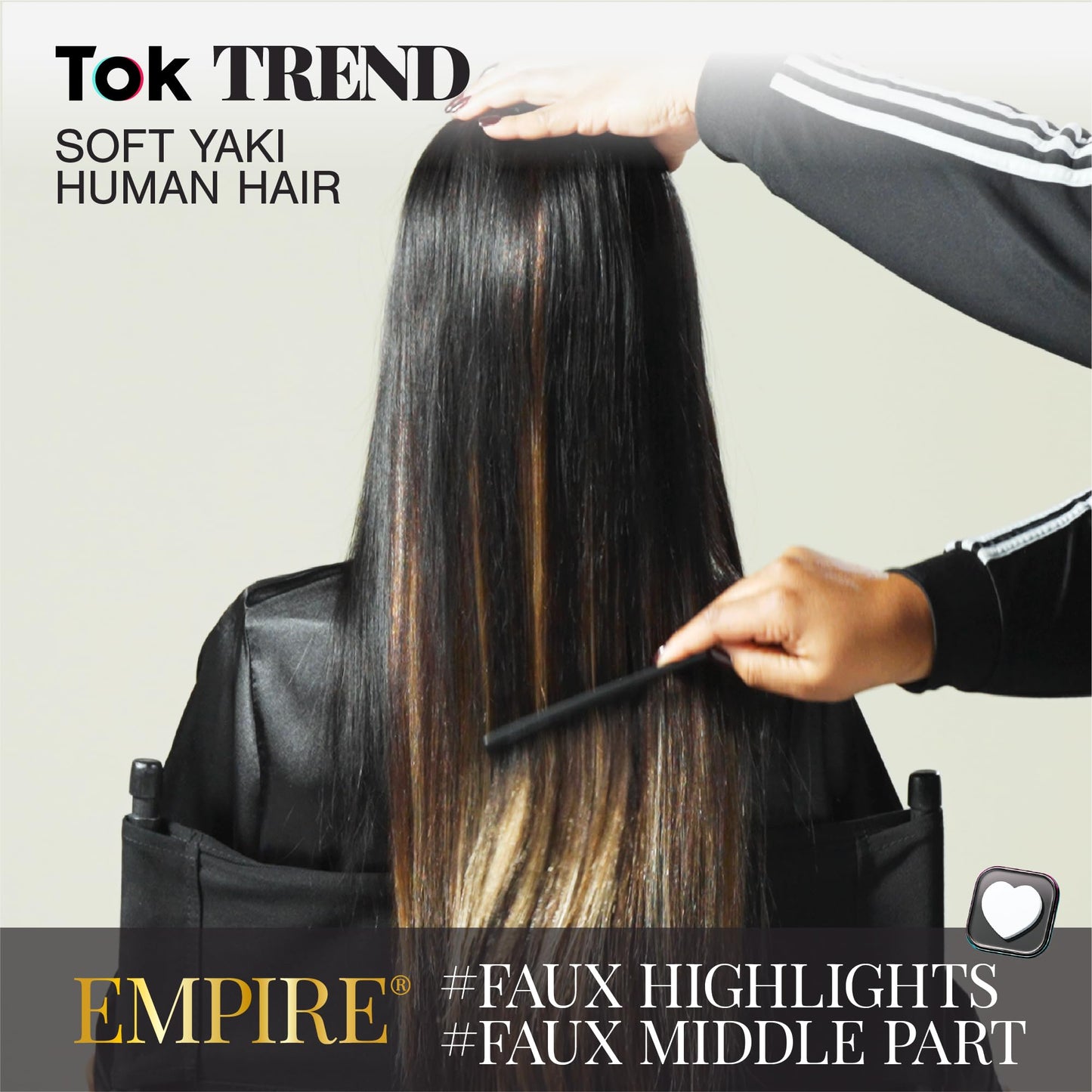 Sensationnel Empire yaki human hair - Tangle Free Weaving for Quick Weave and Sew in Styles for Faux Highlights and Fauxmiddlepart Leave Out - 1 Pack (14 inch, S1B/30)