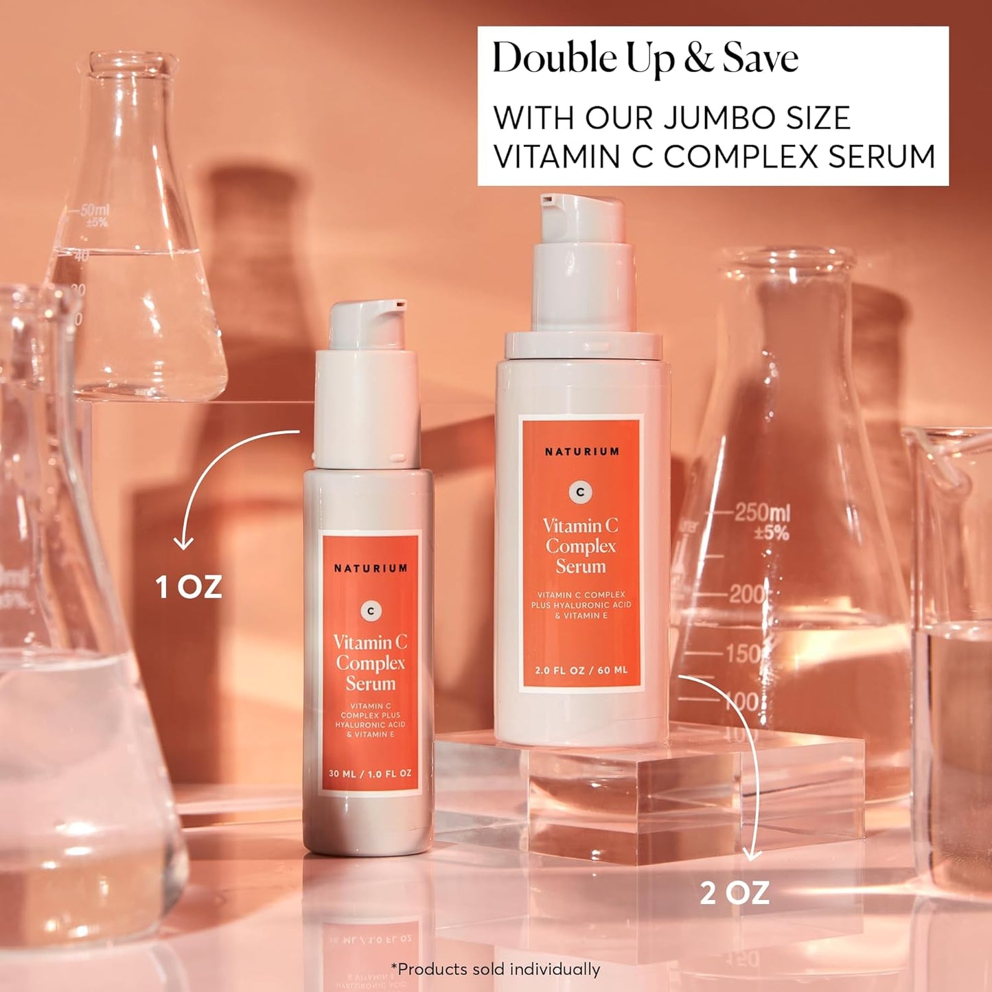 Naturium Vitamin C Complex Face Serum - Anti-Aging Treatment with Hyaluronic Acid & Vitamin E | 1 oz