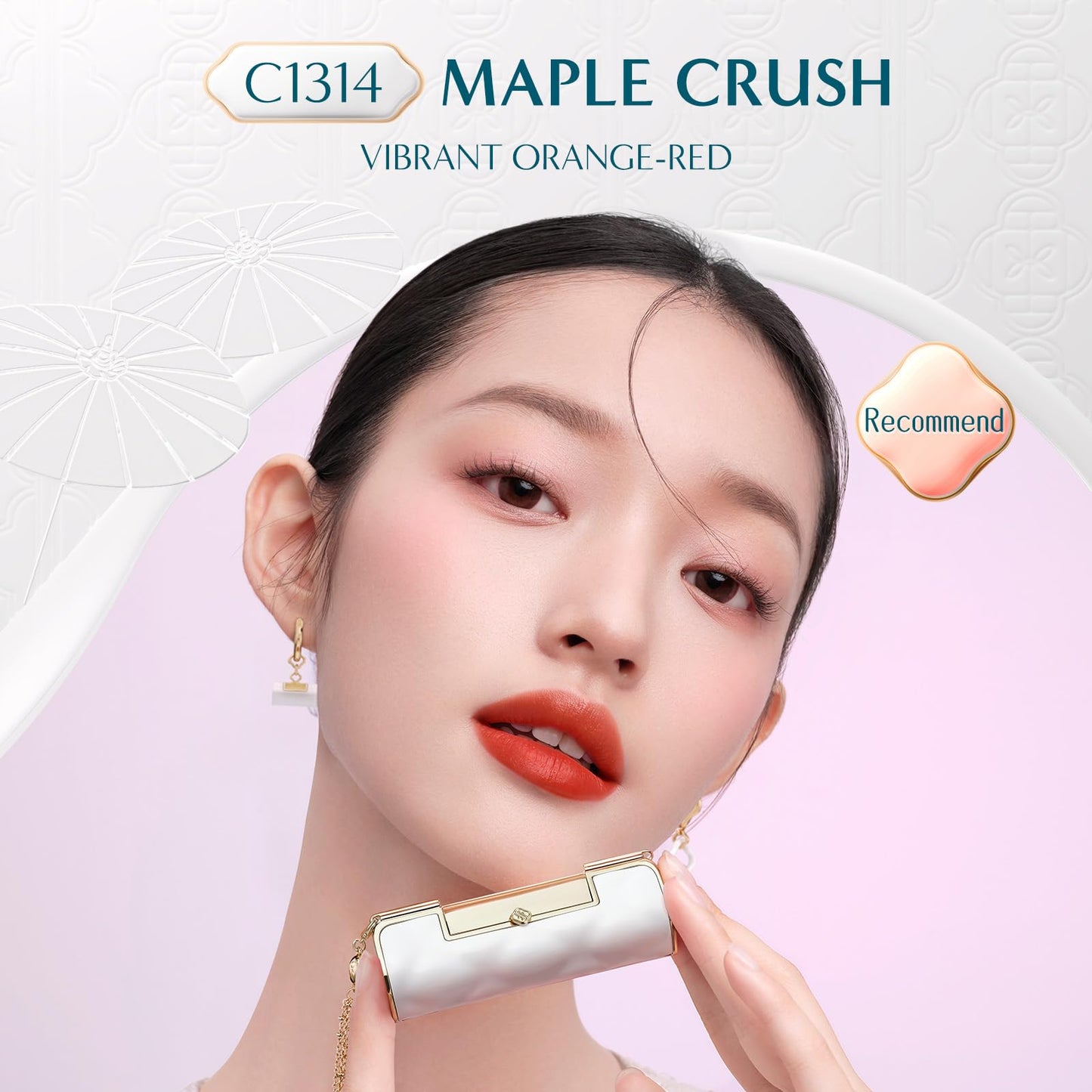 FLORASIS Blooming Rouge Soft Matte Love Lock Lipstick for Women Satin Matte Lipsticks (C1314 Maple Crush)